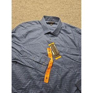 Banana Republic Shirt Mens XXL Blue Plaid Slim Fit Button Up